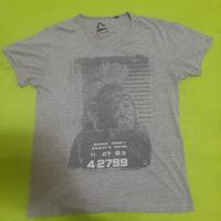 T-shirt CLOSE-UP grigia con stampa punk