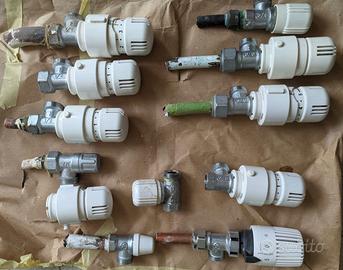 valvole termostatiche per radiatori 1/2" e 3/8"