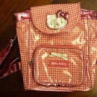 Hello Kitty zaino rosa e bianco a quadretti, nuovo