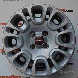 4 cerchi ferro panda punto 500 bravo r14 ft198