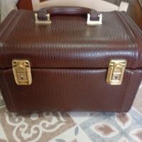 Beauty case vintage pelle 