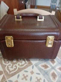 Beauty case vintage pelle 