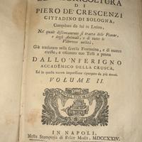 Libro antico Del trattato dell'agricoltura 1724