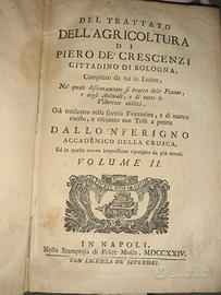 Libro antico Del trattato dell'agricoltura 1724