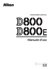 Libro Manuale Istruzioni Nikon D80 D800 D810 D850