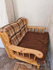 Poltrona letto in stile rustico