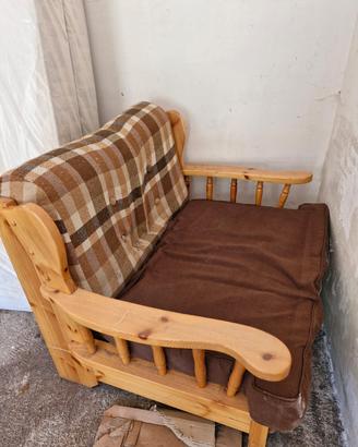 Poltrona letto in stile rustico