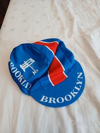 Berretto Ciclismo Retro Brooklyn Blu/Rosso