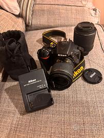 Camara nikon 5600 +kit + 55 -200 + borsa