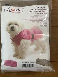 Cappotto impermeabile cani colore  grigio