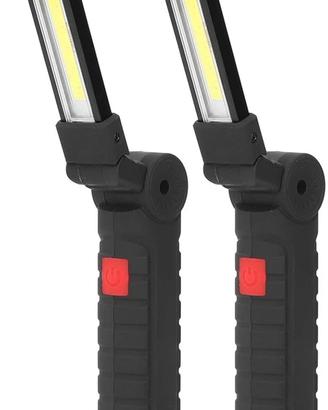 2 LAMPADE TORCIA LAVORO CALAMItA PORTATILE RICARIC