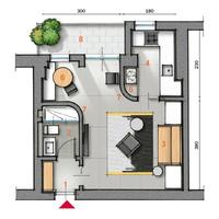 Monolocale con giardino privato