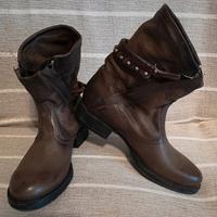 Stivaletti biker donna Kammi in pelle