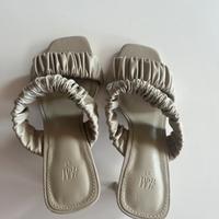 Scarpe donna beige tacco num 37