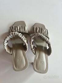 Scarpe donna beige tacco num 37