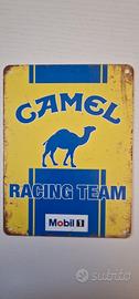 Targa in metallo Camel Racing Team auto vintage 