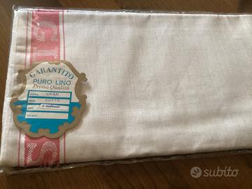 Canovacci 6 pz in puro lino anni '70 nuovi