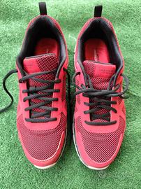 scarpa da fitness rossa sketcher track bucolo