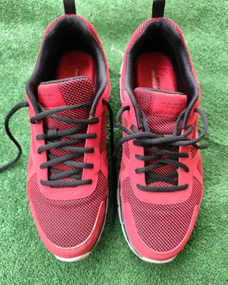 scarpa da fitness rossa sketcher track bucolo