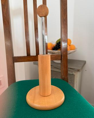 Portarotolo da cucina in legno di faggio.