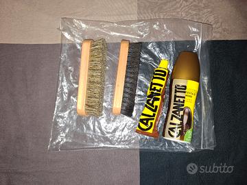 kit pulizia anfibi in pelle