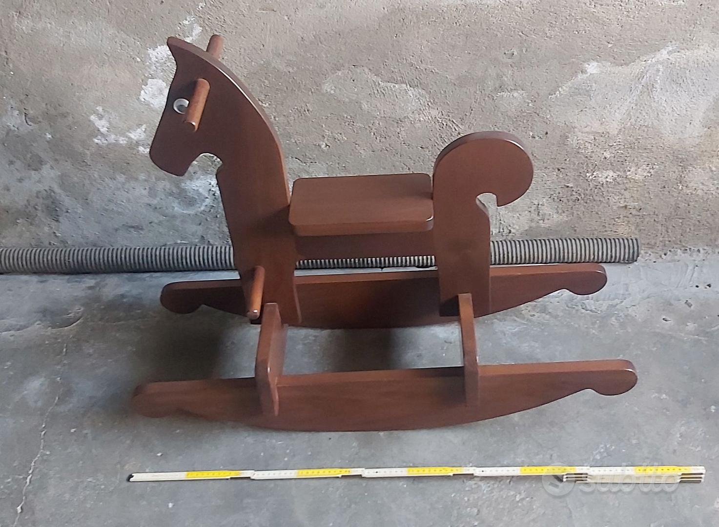 CAVALLO A DONDOLO IN LEGNO FATTO A MANO Tutto per i bambini In