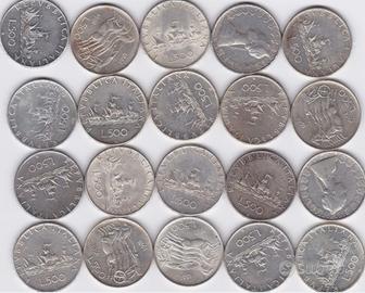 LOTTO 500 lire argento vari anni