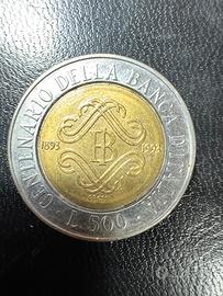 Moneta 500 lire centenario