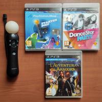 PLAYSTATION MOVE MOTION CONTROLLER + 3 GIOCHI