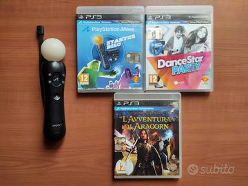 PLAYSTATION MOVE MOTION CONTROLLER + 3 GIOCHI