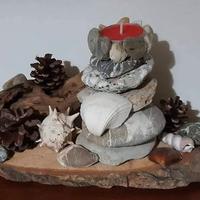 portacandele artigianale fatto con legni di mare 