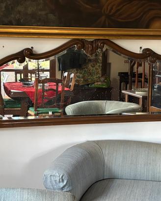 Specchio grande da salotto con cornice in legno