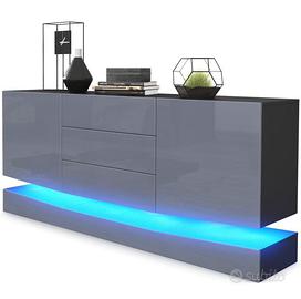 Vladon Madia Cabinet City Moderno con LED