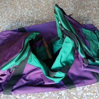 Borsa sport grande viola-verde sport palestra sci