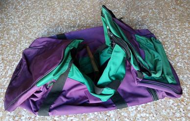 Borsa sport grande viola-verde sport palestra sci