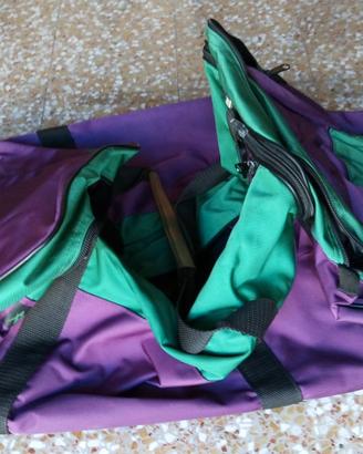 Borsa sport grande viola-verde sport palestra sci