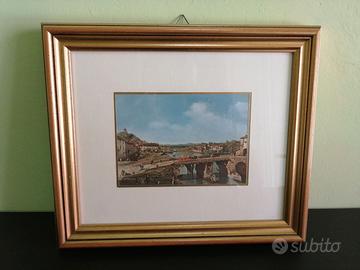 Quadro raffigurante “Ponte sul Po”