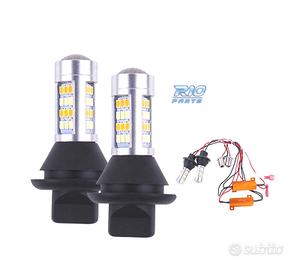 2 LAMPADE DRL BIANCHE FRECCIA A LED BAU15S