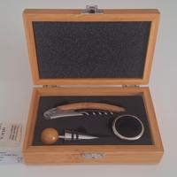 Set vino con scatola in bambù