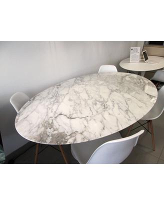 Tavolo Tulip Saarinen ovale marmo arabescato vagli