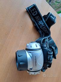 Lampada torcia frontale led multi posizione.