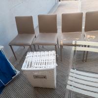 sedie  sdraio e portabiancheria