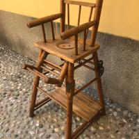 Seggiolone in legno vintage – anni ’60/’70 – trasf