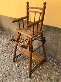 Seggiolone in legno vintage – anni ’60/’70 – trasf