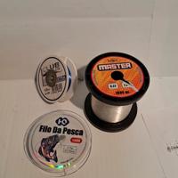 Lotto 3 bobine filo da pesca Kolpo e multimarca