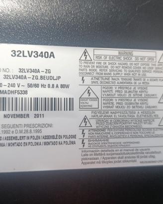 TV LG 32LV340A
32LV340A
32L
32LV340A
