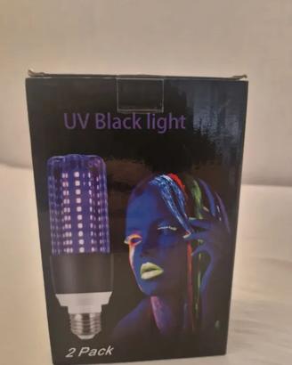 Coppia Lampadine LED UV E27 Luce Nera
