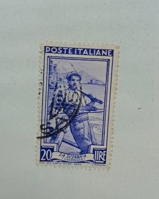 Francobollo 20 lire La Sciabica (Campania) 