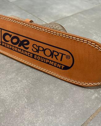 CorSport CINTURA PESI in VERO CUOIO IMBOTTITA