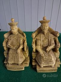 2 statue imperatore e imperatrice cinesi